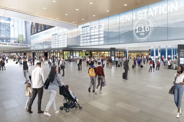 Rendering of the Penn Station after renovations.